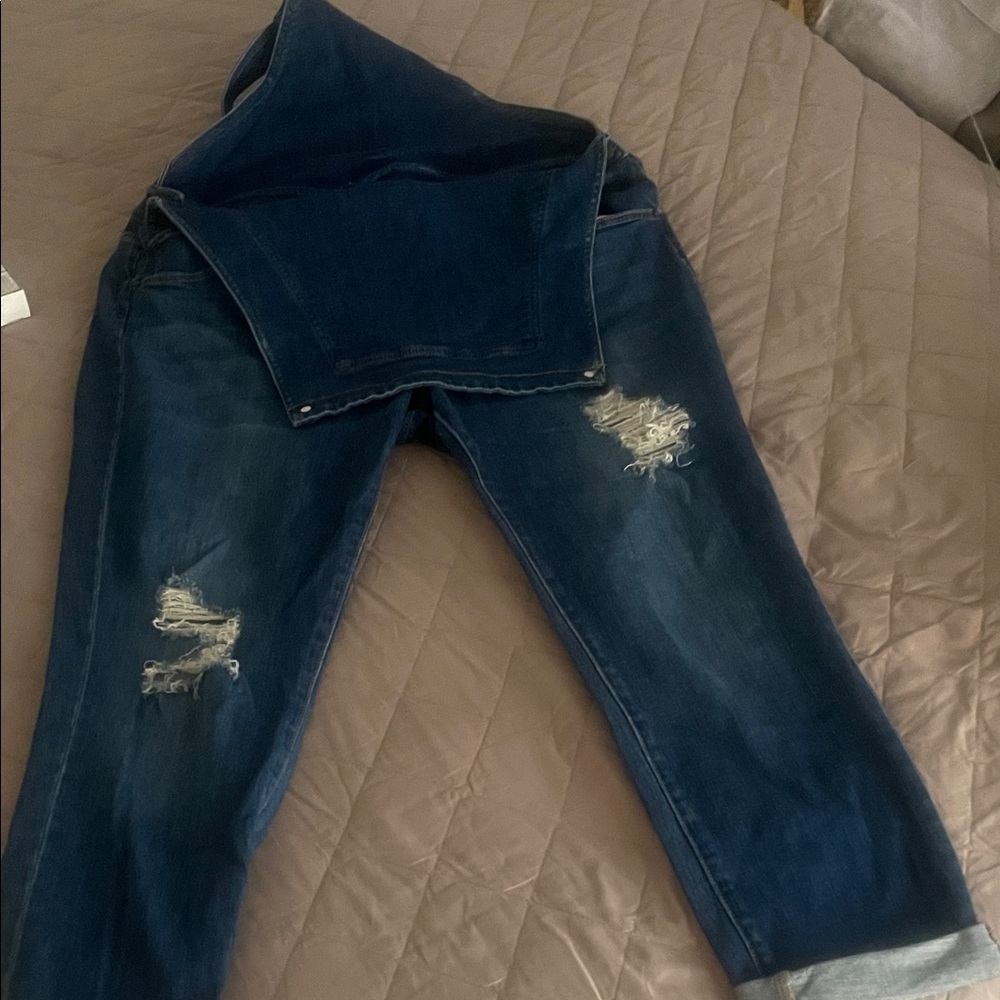 Stylish Blue Distressed Jeans